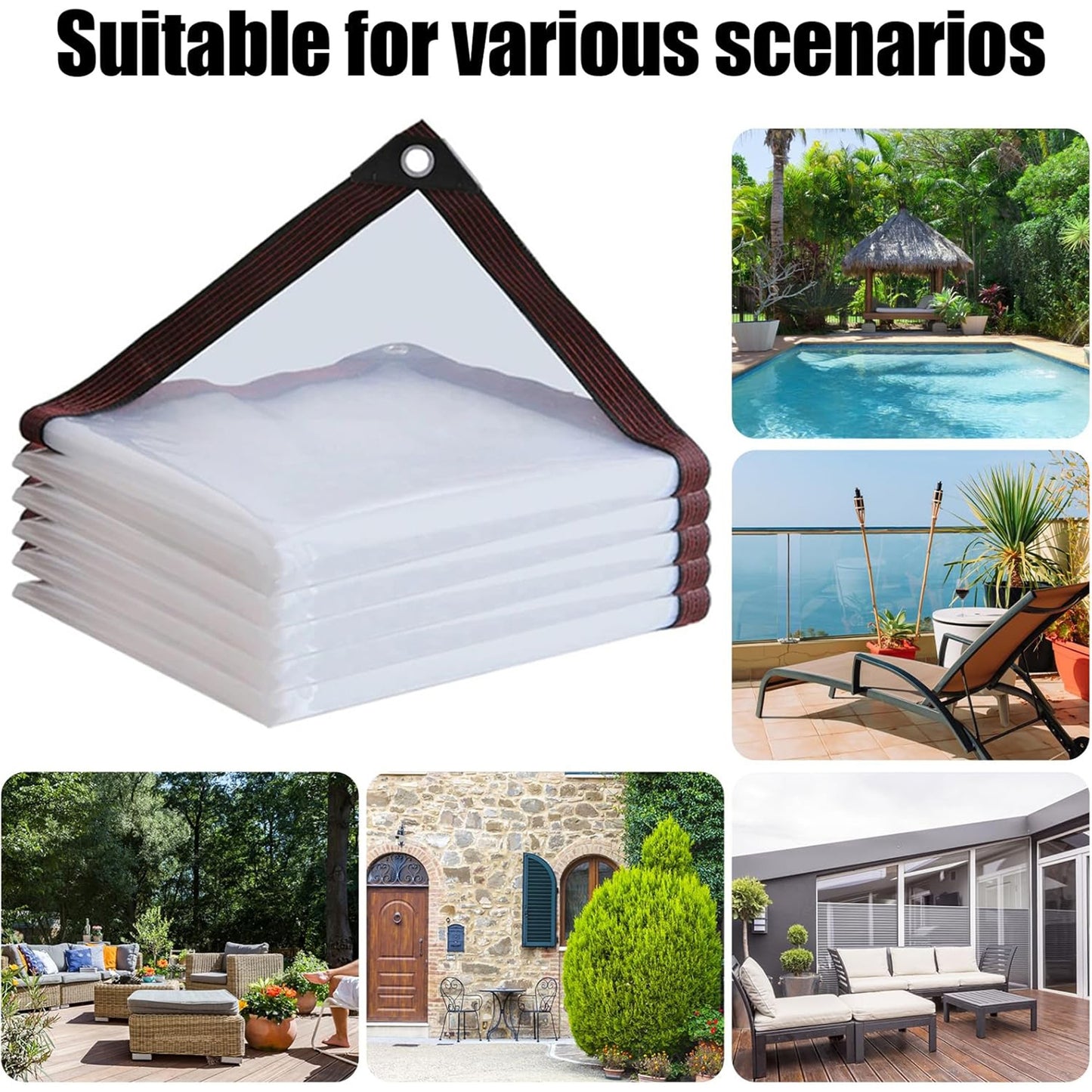 Durable Waterproof Tarp for Outdoor Camping and Canopies