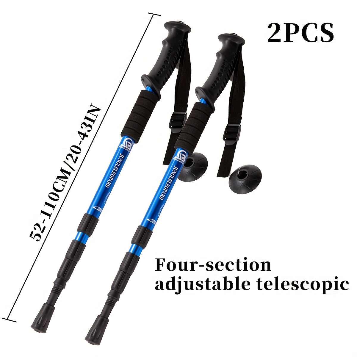 Ergonomic Aluminum Trekking Poles Adjustable Shockproof