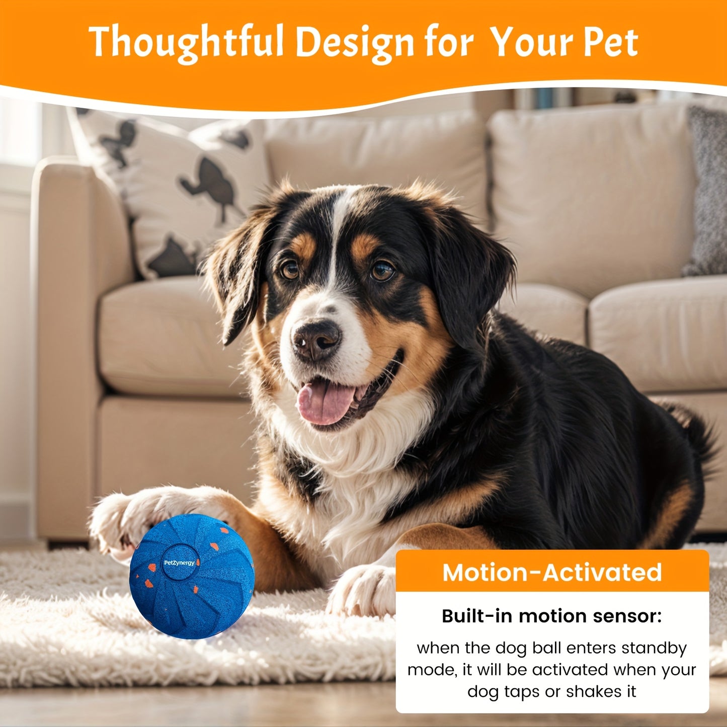 Smart Interactive Dog Toy Automatic Bounce Rotate ETPU