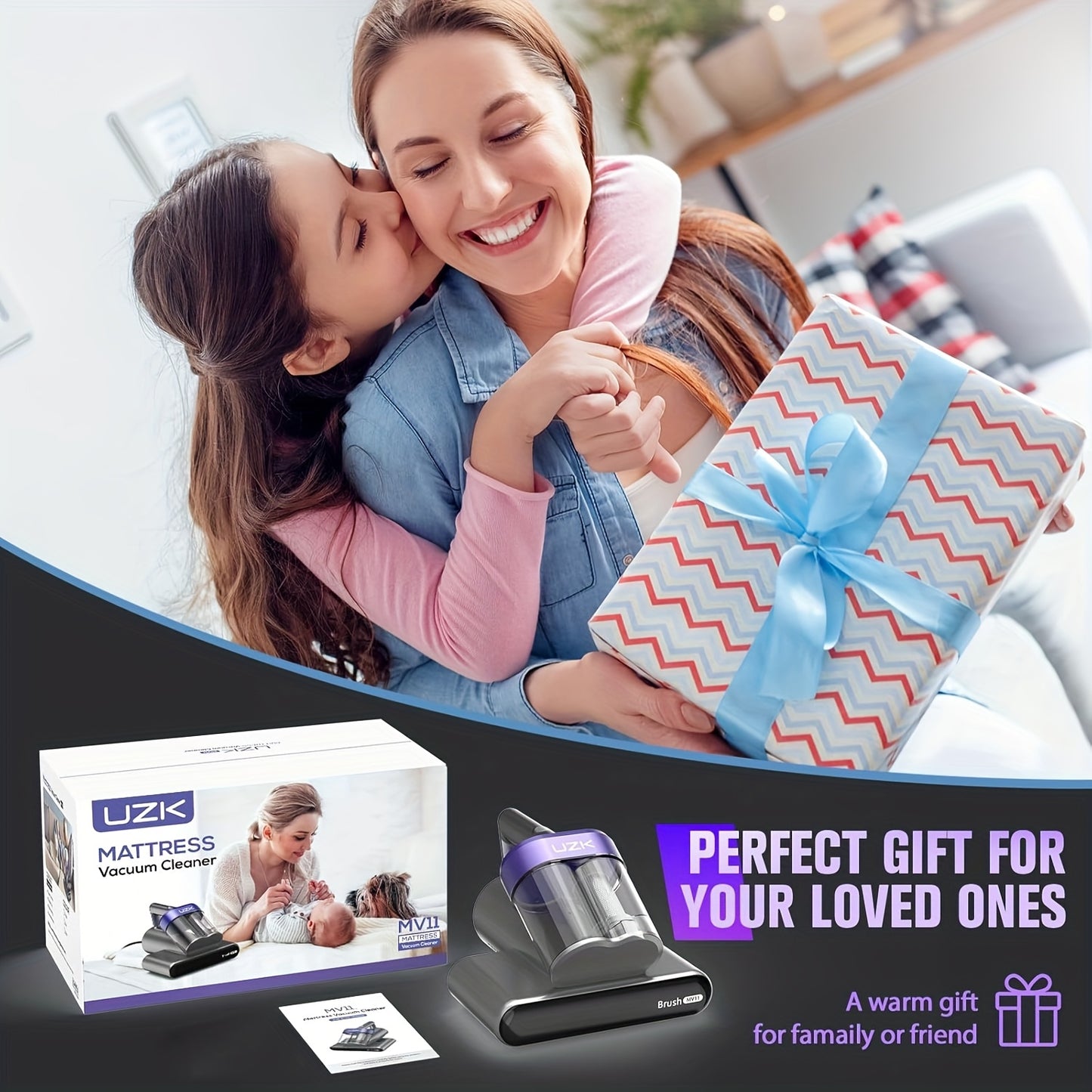 Powerful Handheld Mattress Vacuum Cleaner with UV-C Technology