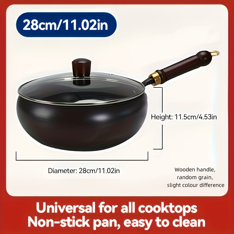 Heavy Duty Cast Iron Pan With Lid For Even Heat And Searing