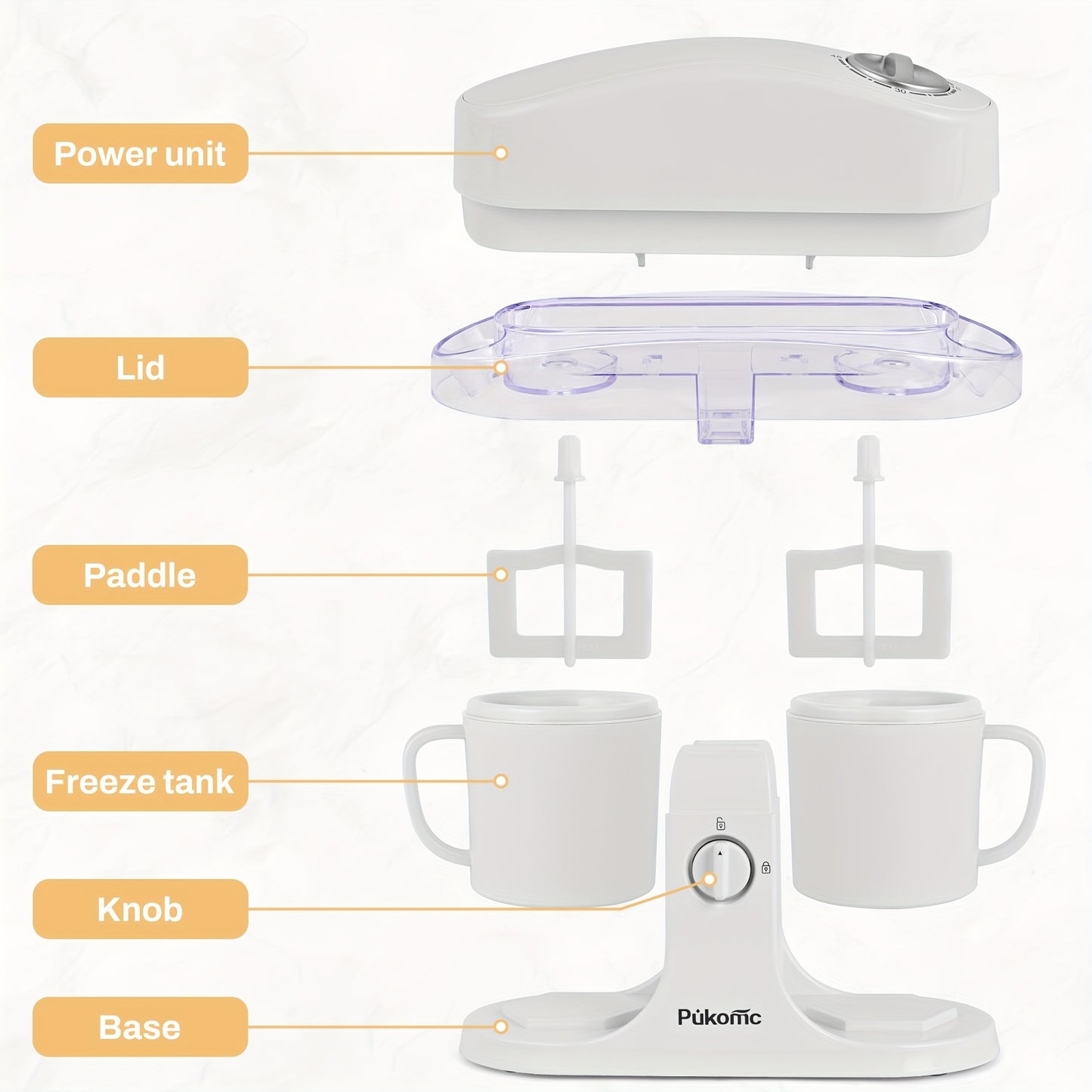 Home Ice Cream Maker Detachable Design For Easy Cleaning