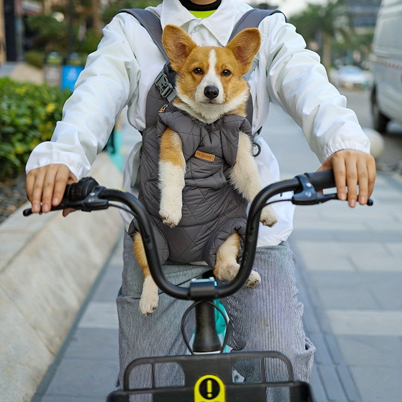 Adjustable Quilted Pet Carrier Backpack for Active Adventures