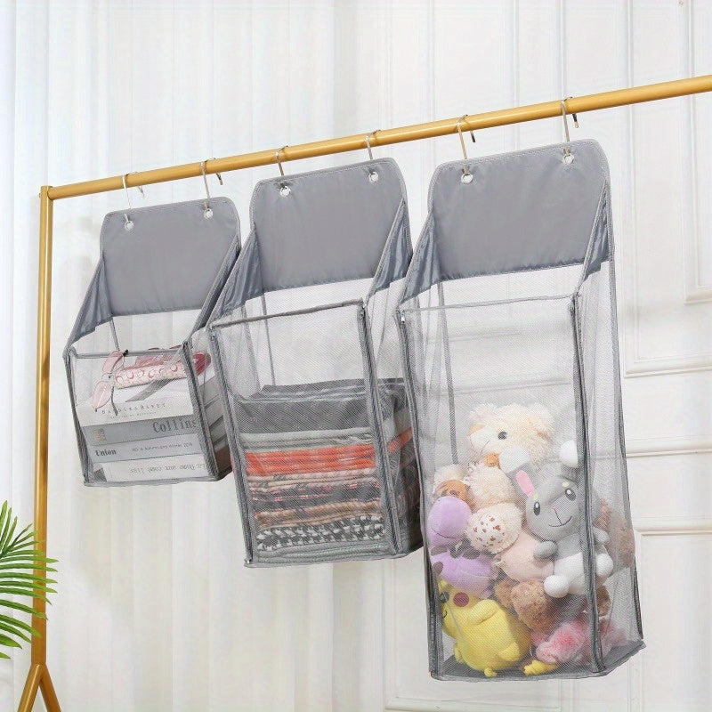 Over The Door Laundry Hamper With Zipper Mesh Organizer