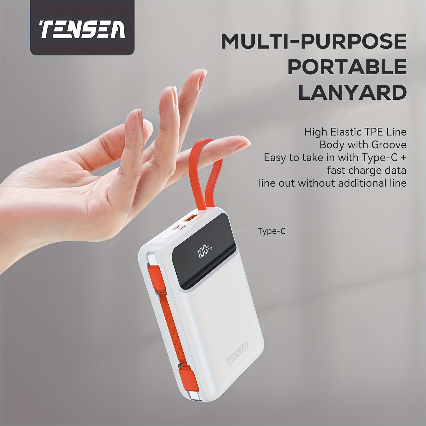 High Capacity Pocket Power Bank 20000mAh USB Type C Charge