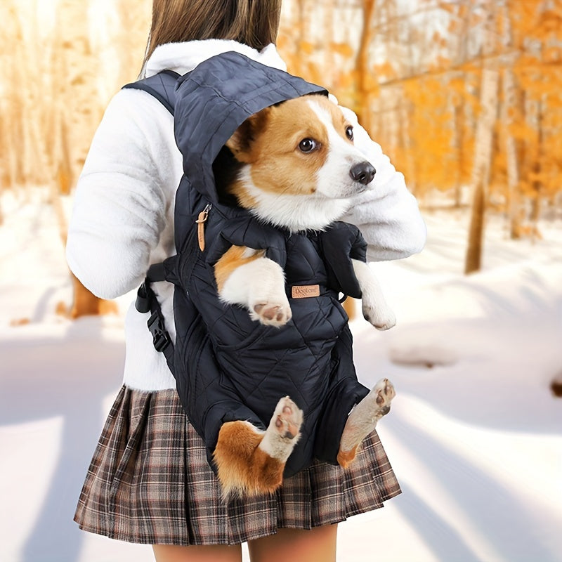 Adjustable Quilted Pet Carrier Backpack for Active Adventures