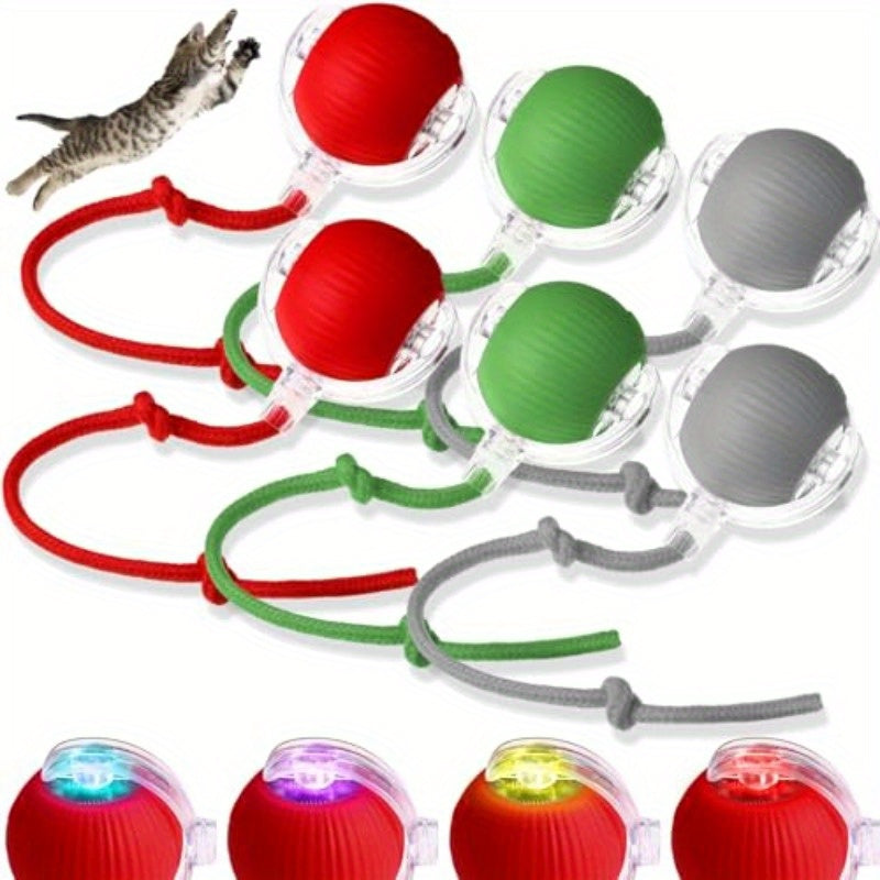 Six Pack Interactive Cat Ball Toy 360 Degree Rolling