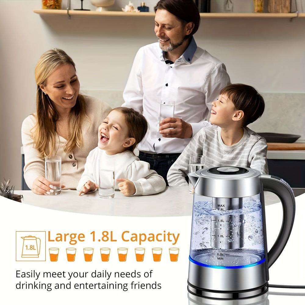 Electric Glass Kettle 12 Temperature Controls Keep Warm