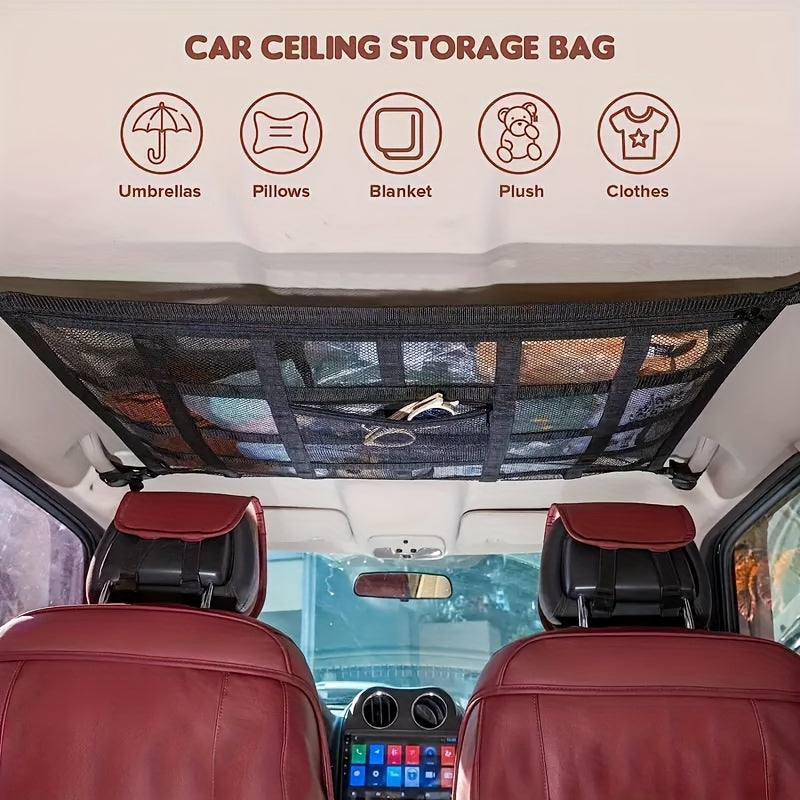 Durable Nylon Car Roof Storage Net for Trucks and SUVs