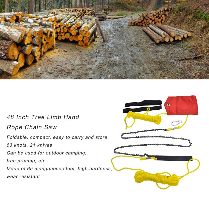 Manual Folding Pocket Chainsaw With Alloy Steel Blade