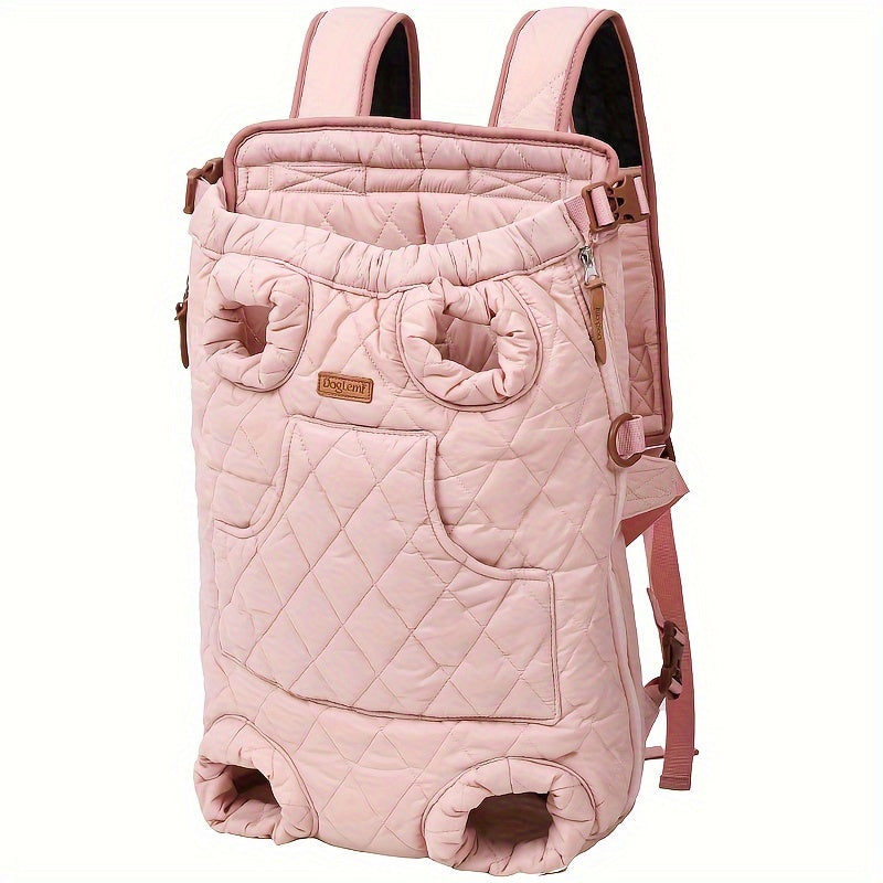 Adjustable Quilted Pet Carrier Backpack for Active Adventures