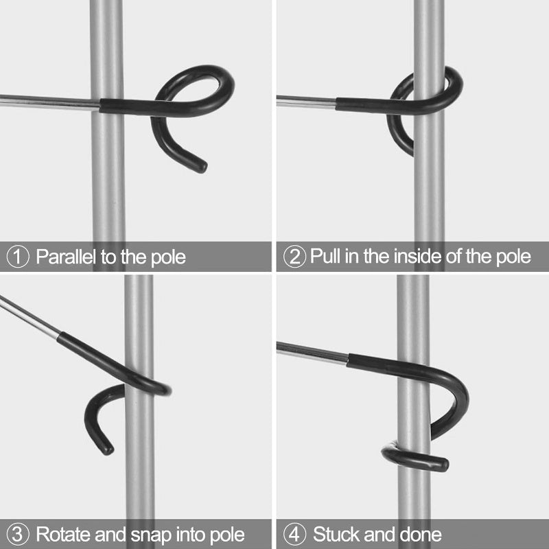 Heavy Duty Bird Feeder Hanger Hooks Two Pack Pole Mountable