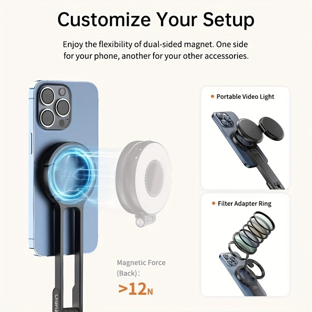Foldable Magnetic Phone Holder 360 Rotating Tripod Travel