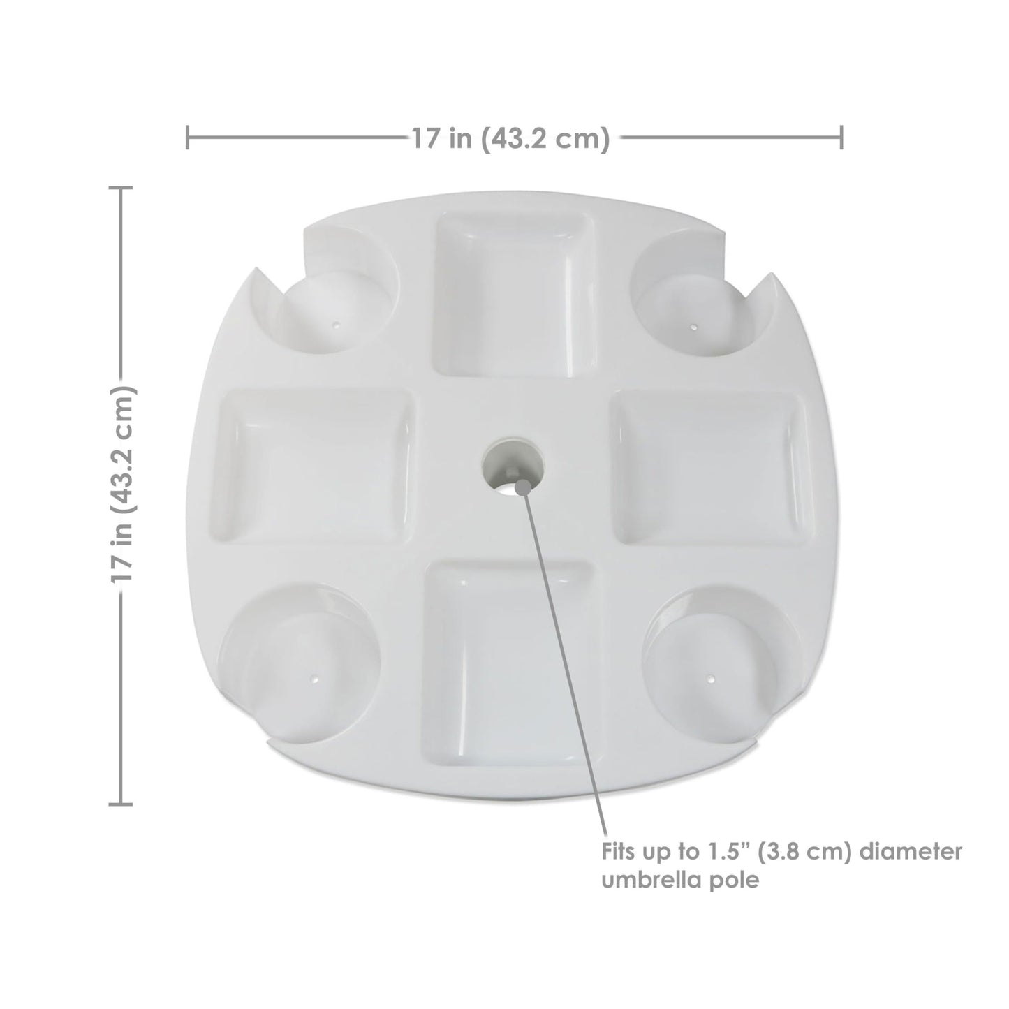 Beach Umbrella Tray with Cup Holders for Outdoor Fun