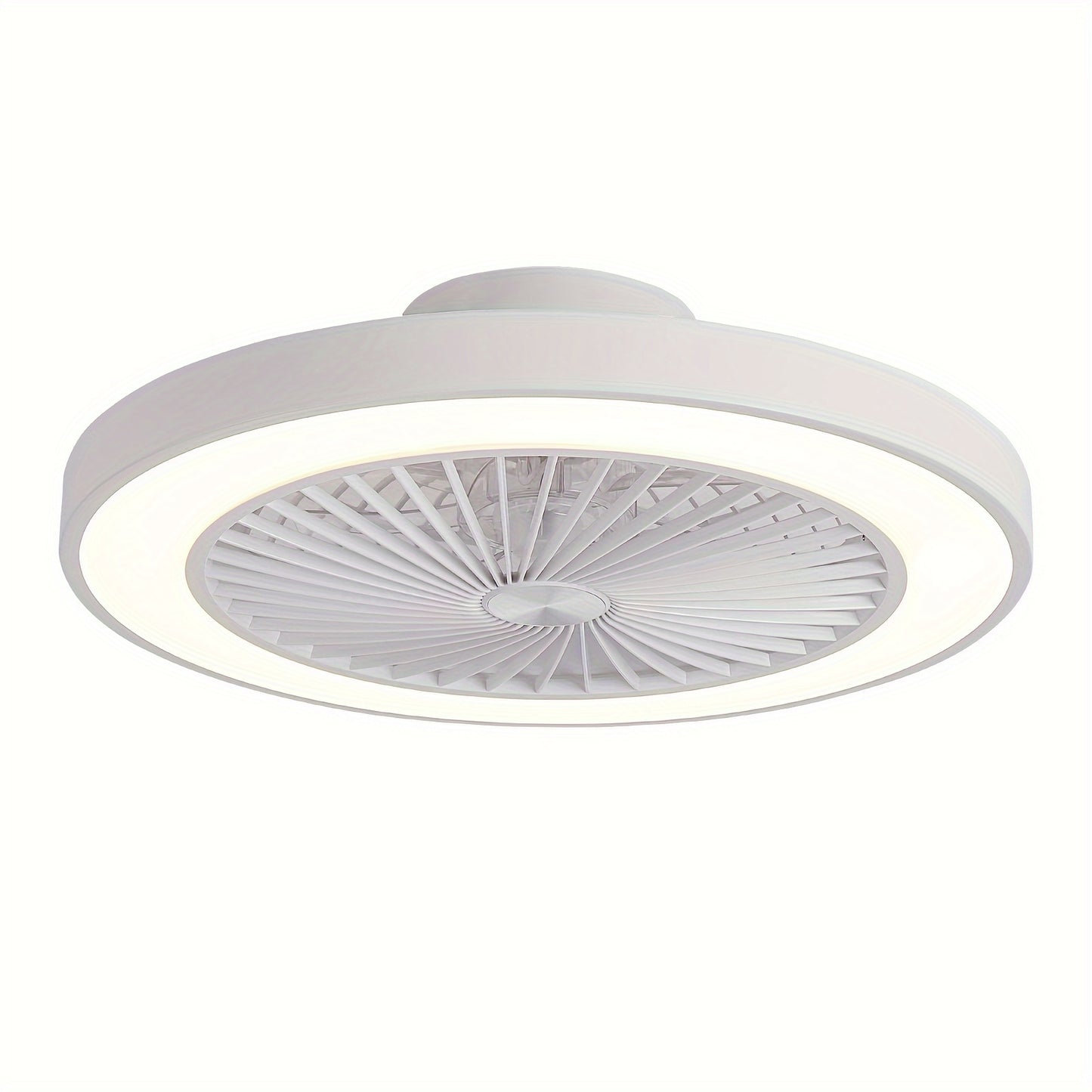 Sleek Flush Mount Ceiling Fan with LED Light and Remote