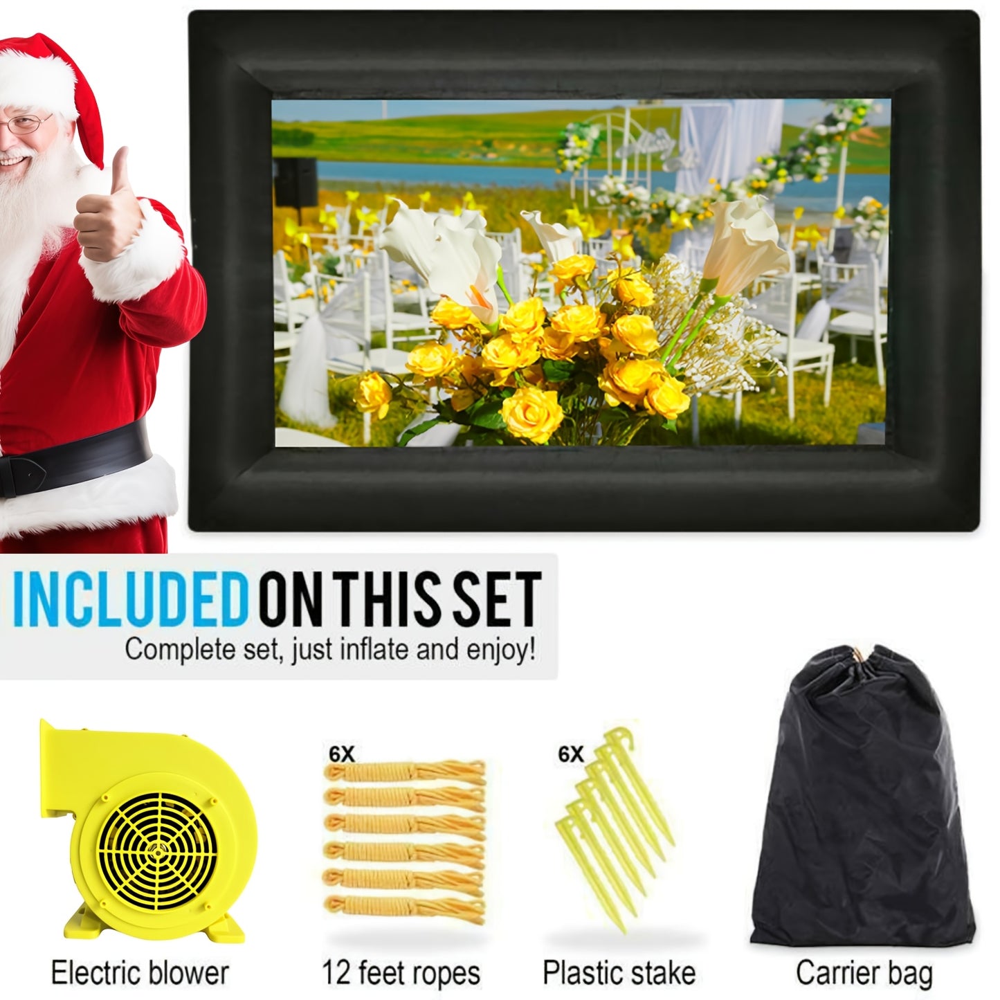 Inflatable Outdoor Movie Screen for Backyard Fun and Entertainment