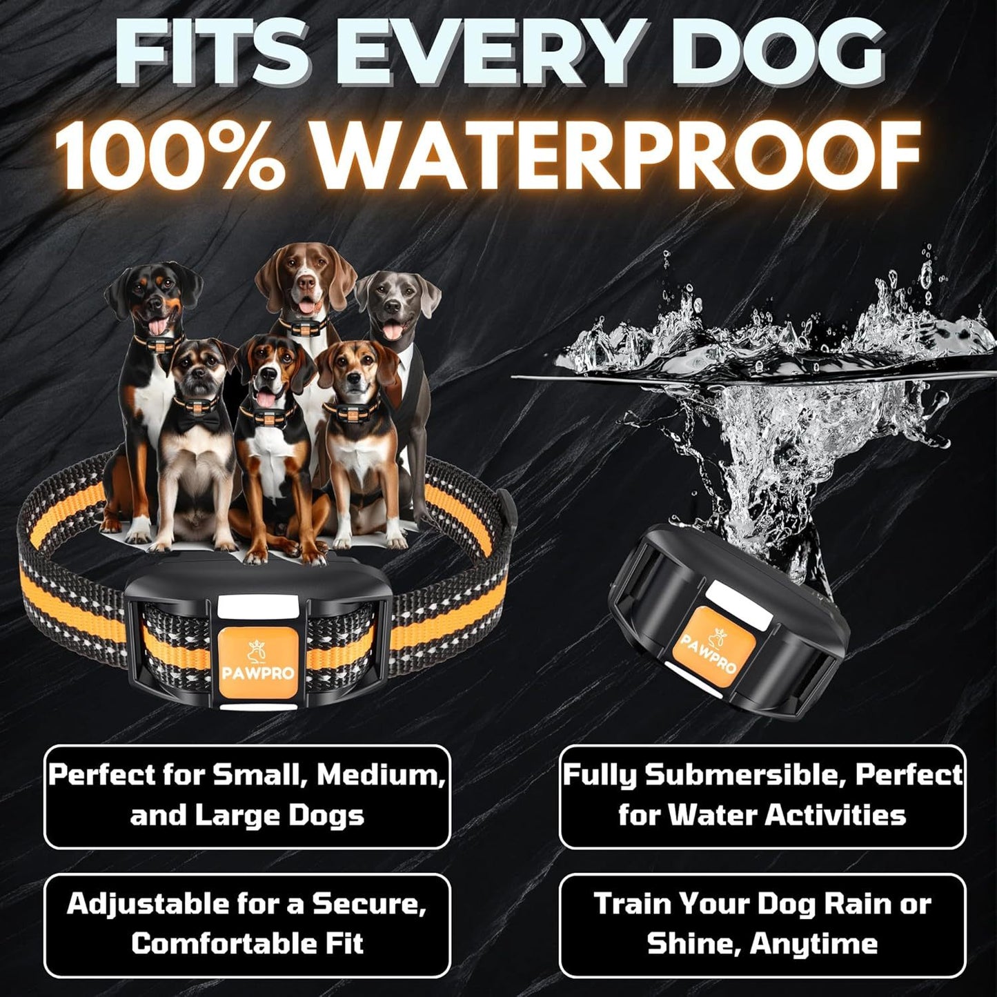 Long Range Dog Training Collar With Remote And Night Light