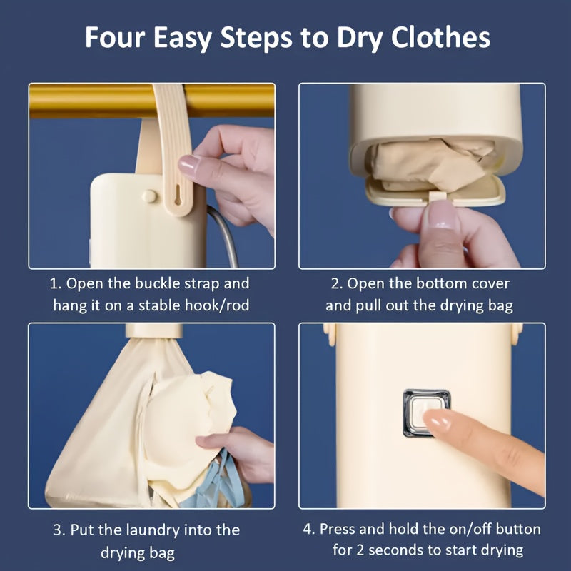 Portable Mini Dryer with Timer for Quick and Easy Drying