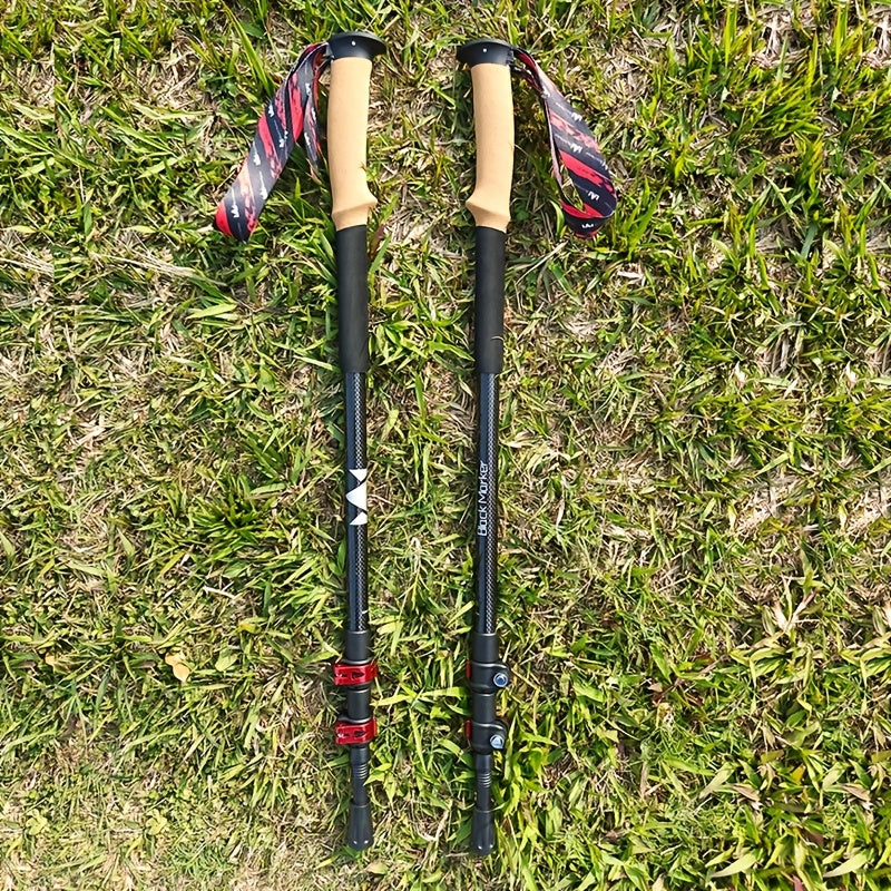 Lightweight Carbon Fiber Hiking Sticks Telescopic With Lock