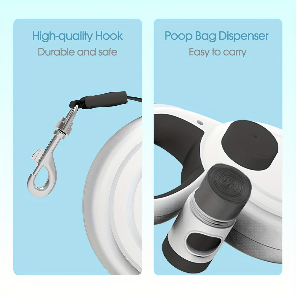 Retractable Dog Leash With Reflective Strips And One Button