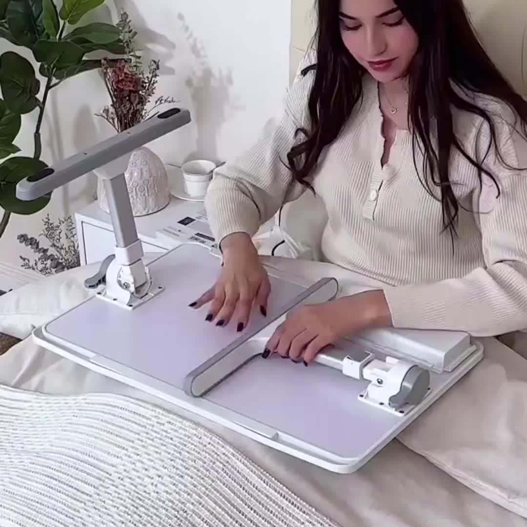 FWPP Adjustable Laptop Lap Desk Stand For Bed USB Light