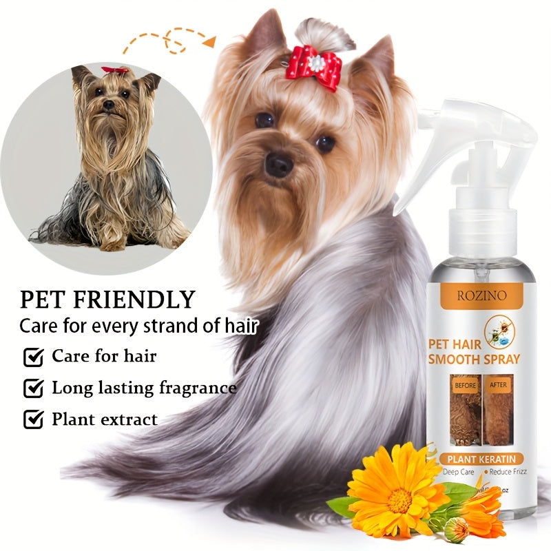 Powerful Leave In Pet Hair Detangler And Deodorizing Spray