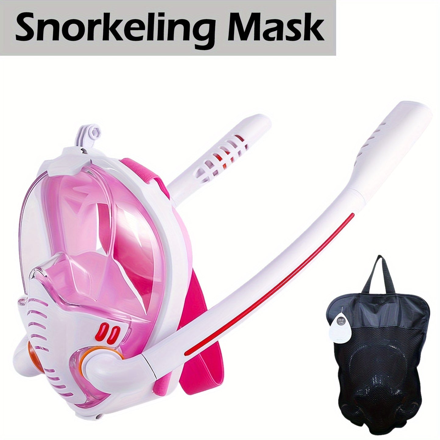 BOKEFA Full Face Snorkel Mask 180 Degree Panoramic View