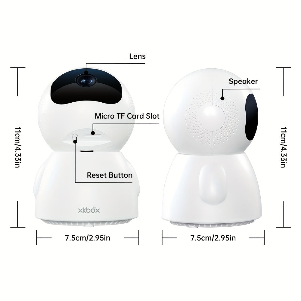 WiFi Indoor PTZ Camera 360 Rotation Night Vision Intercom