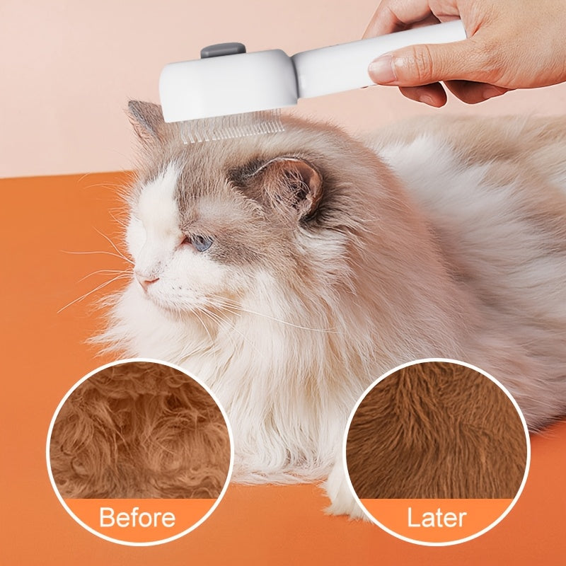 USB Rechargeable Pet Grooming Brush for Cats and Dogs