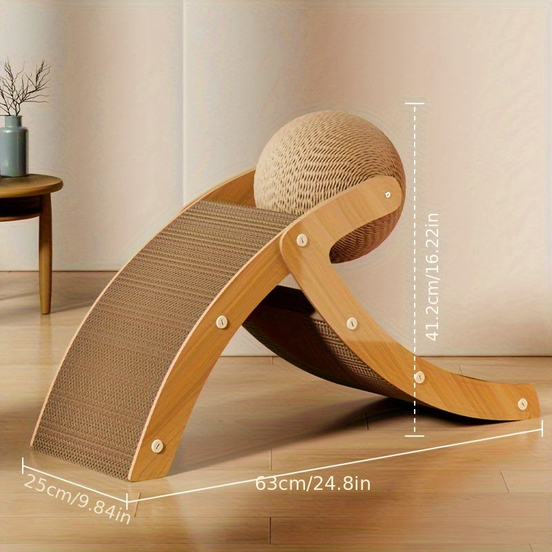 Sisal Cat Scratcher Board And Lounge Chair 2 In 1 Cat Bed