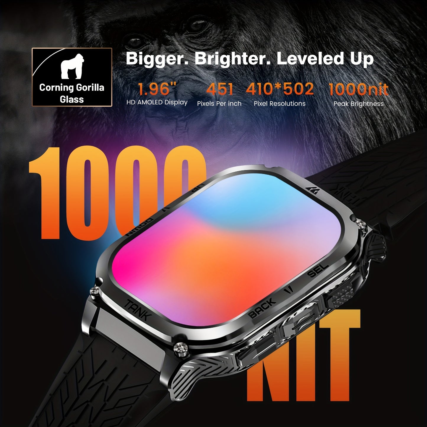 KOSPET M3 Rugged Smart Watch with Long Battery Life