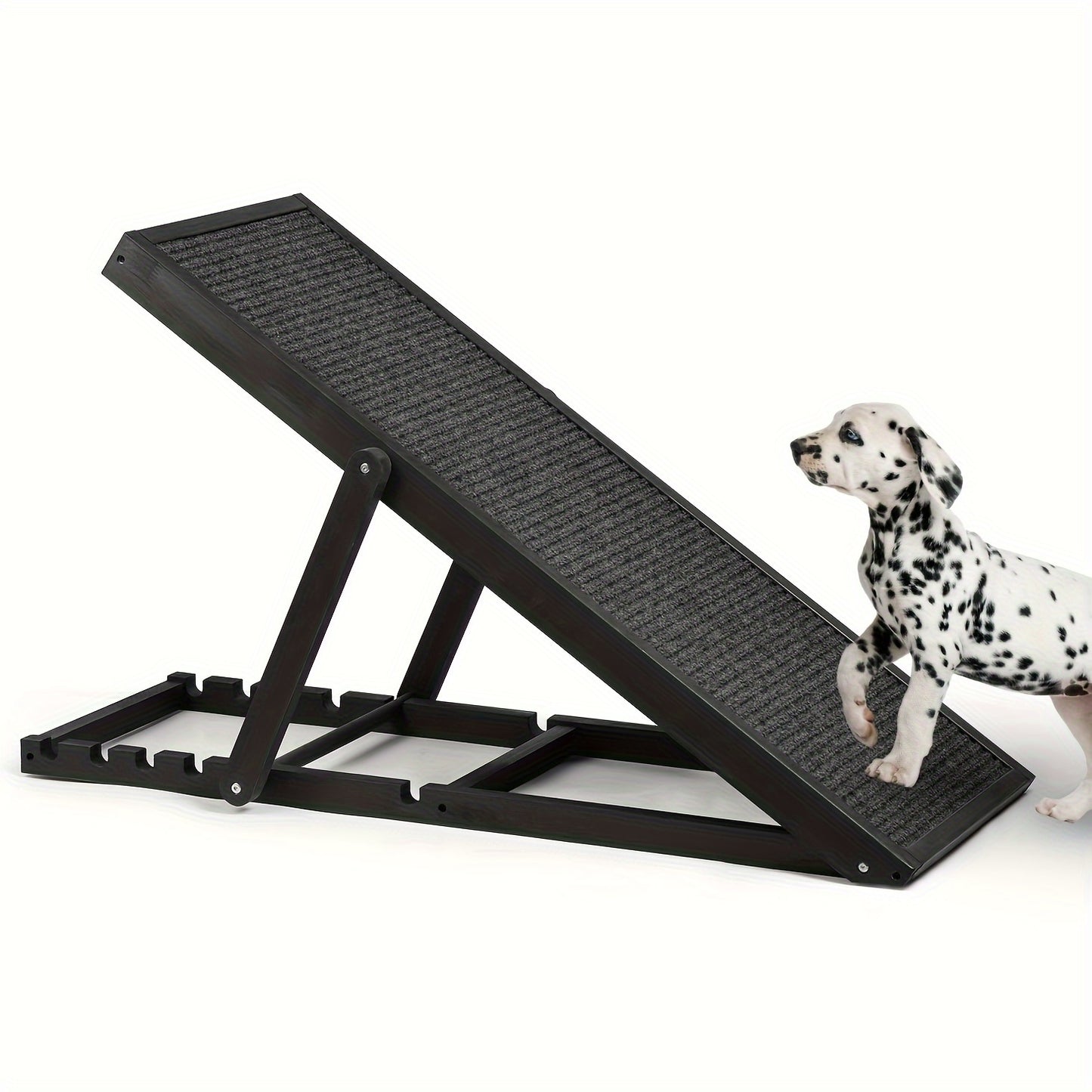 Folding Wooden Pet Ramp With Adjustable Height For SUV