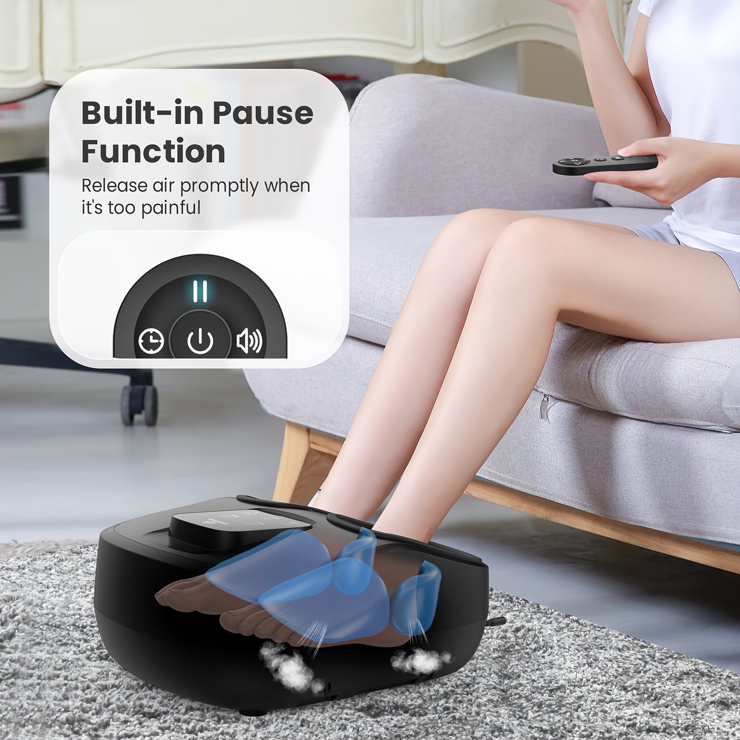 Comfier Shiatsu Foot Massager With Heat and Compression Relief