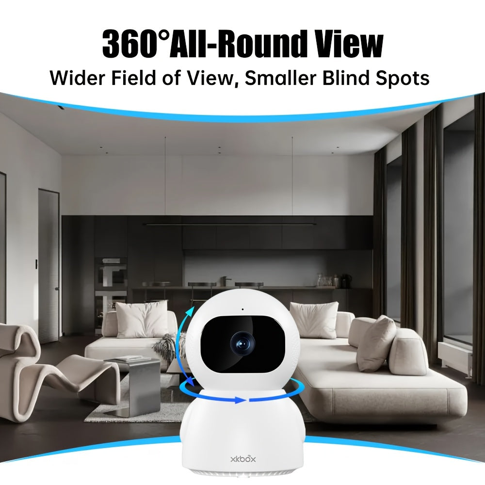 WiFi Indoor PTZ Camera 360 Rotation Night Vision Intercom
