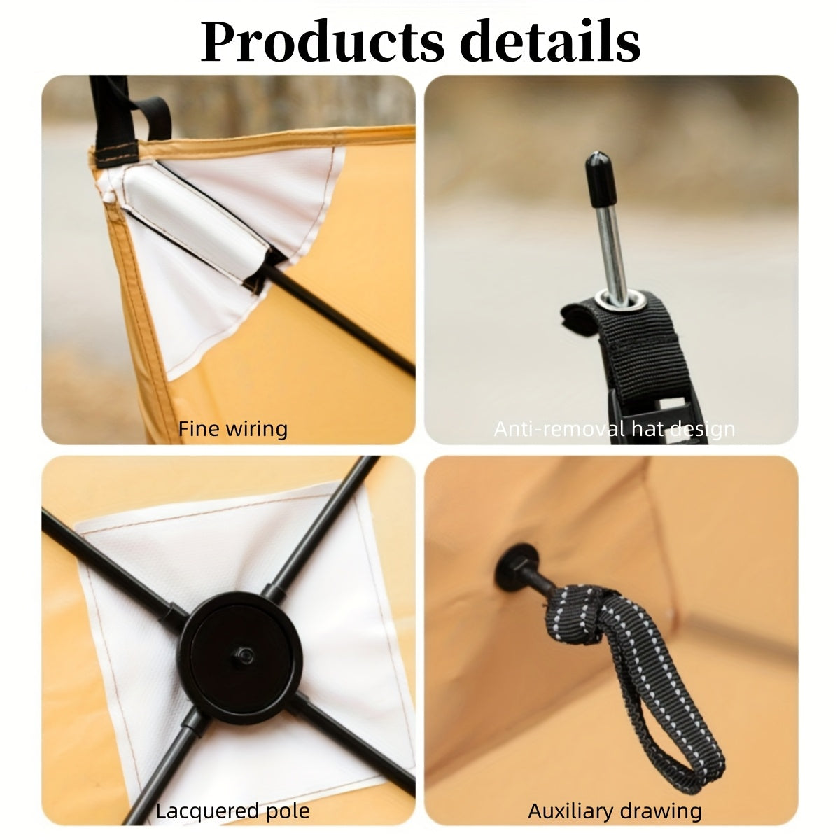 Portable Windproof Camping Cloth Curtain for Outdoor Use