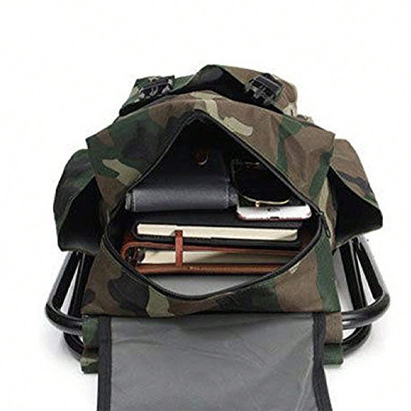 Camouflage Outdoor Backpack with Adjustable Straps and Multiple Compartments