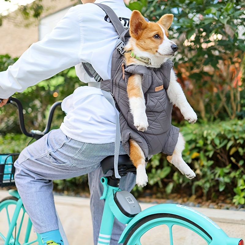 Adjustable Quilted Pet Carrier Backpack for Active Adventures