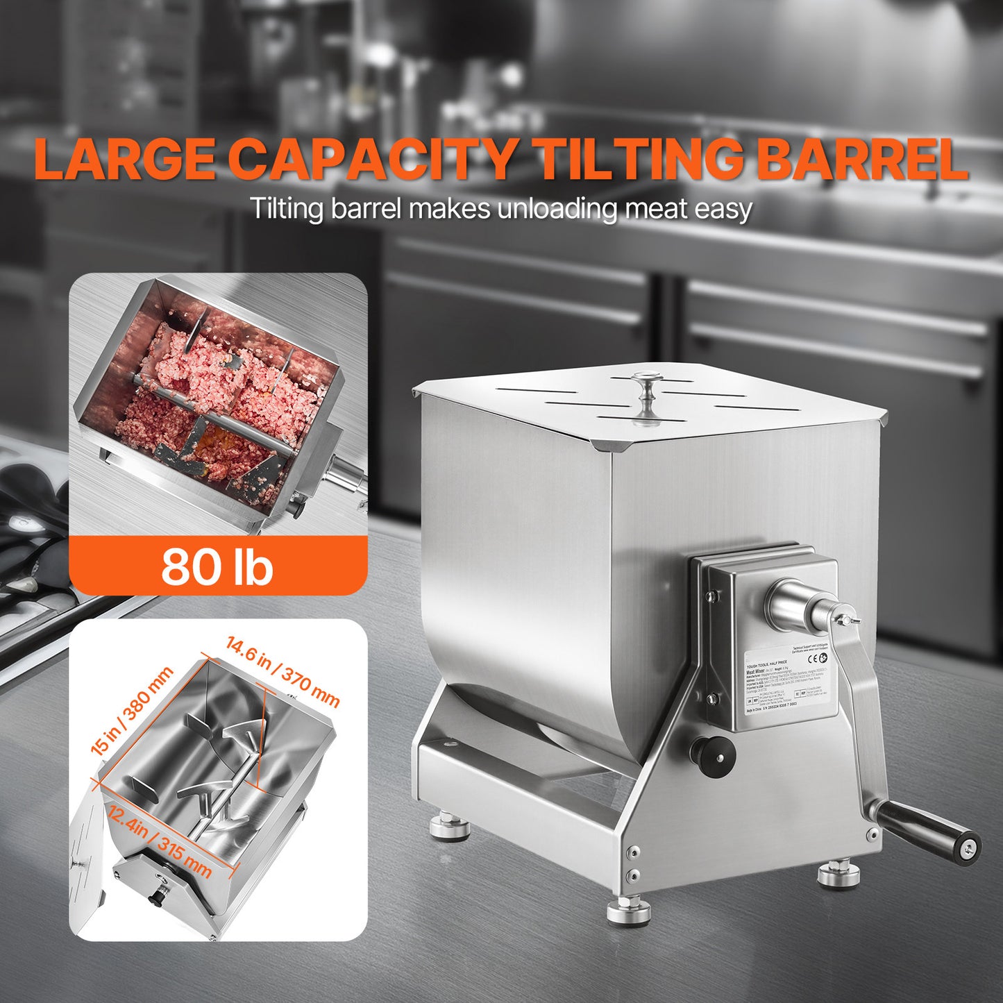 Manual Meat Mixer For Sausage And Ground Meat Mixing