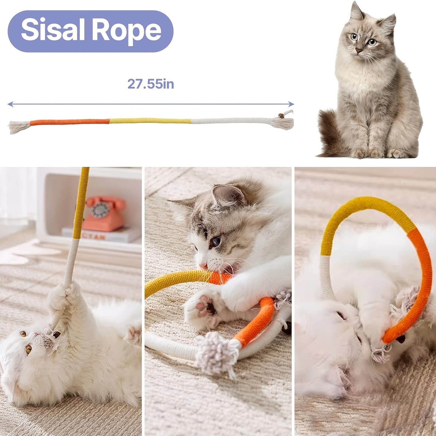 Indoor Cat Toy Set 7 Piece Enrichment Interactive Fun Toys