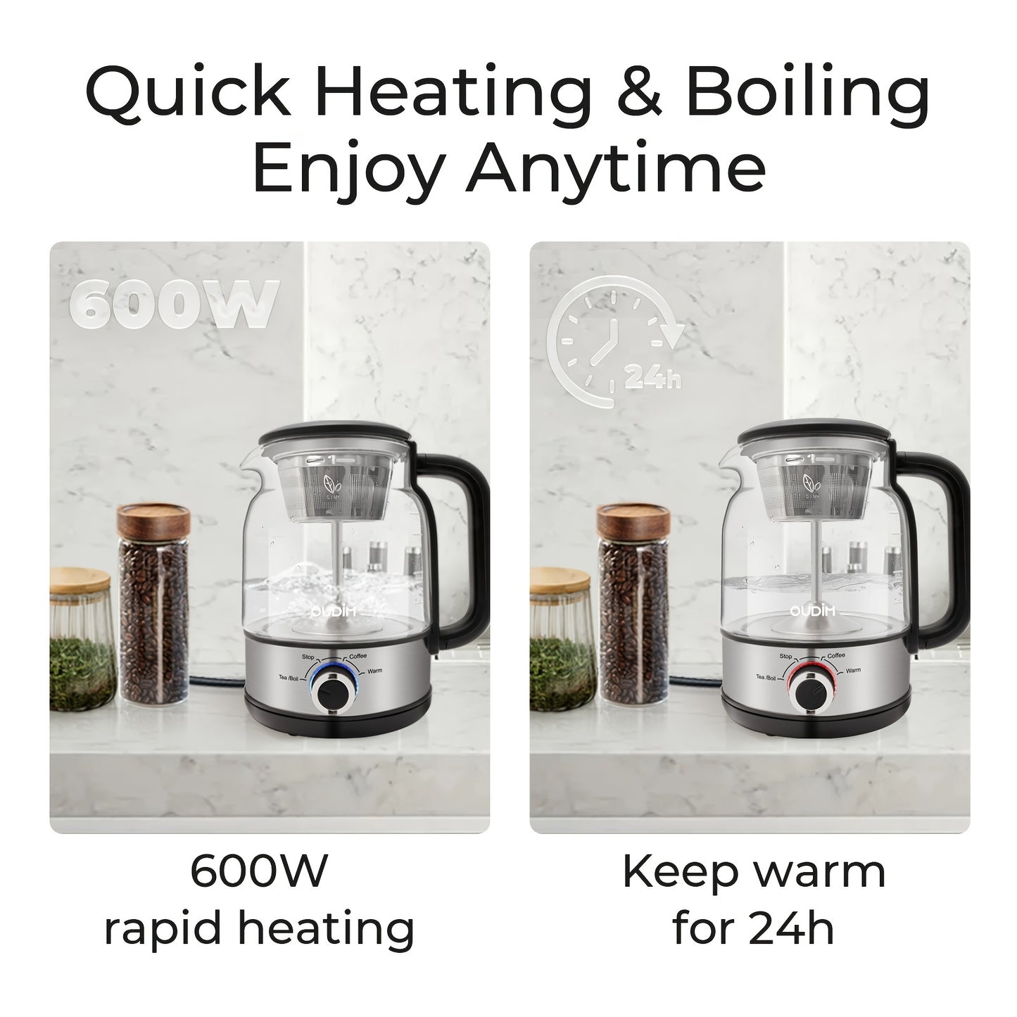 Electric Kettle Tea Pot Keep Warm Safety Protection
