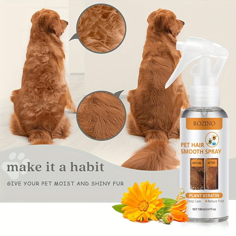 Powerful Leave In Pet Hair Detangler And Deodorizing Spray