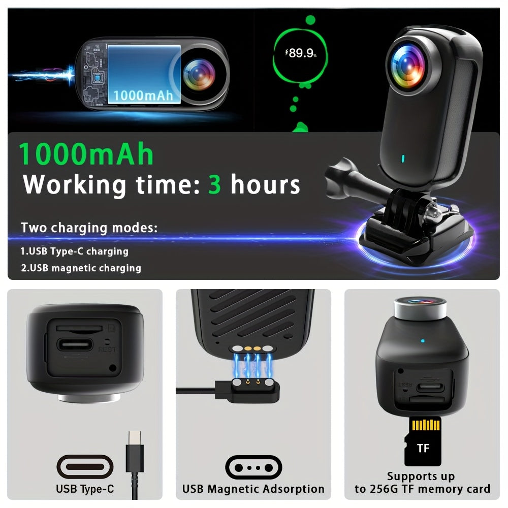 4K Ultra HD Action Camera Wide Angle Lens With Mounts