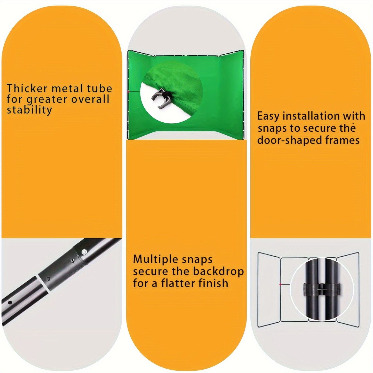 Collapsible Green Screen Backdrop Kit For Photography And Video