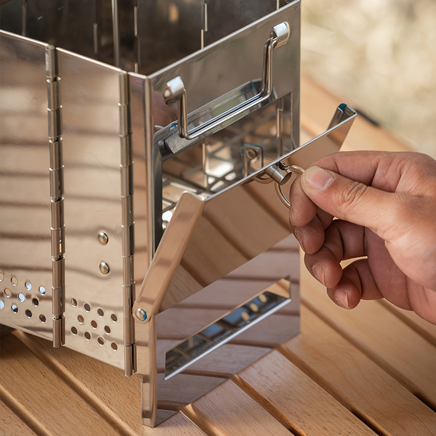 Portable Charcoal Wood Oven Stainless Steel Korean Grill