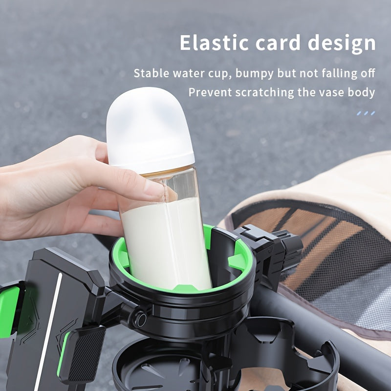 Three In One Stroller Cup Holder With Phone Mount ABS