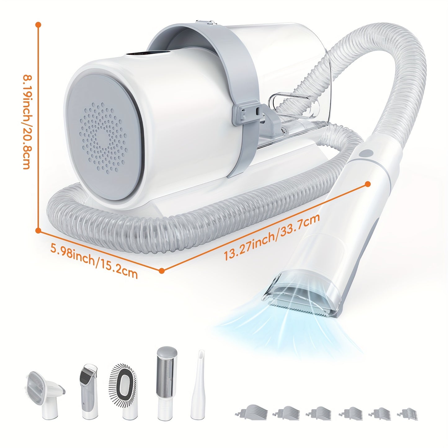 Pet Grooming Vacuum Kit with Professional Clippers and Tools