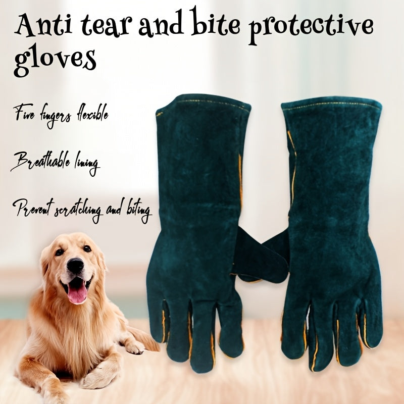 Premium Pet Grooming Gloves Scratch Resistant for Dogs and Cats