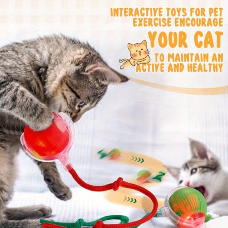 Six Pack Interactive Cat Ball Toy 360 Degree Rolling