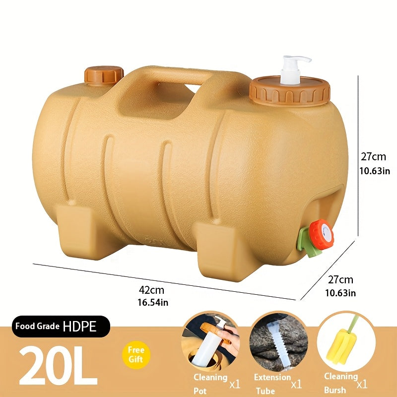 20L Portable Water Container With Faucet For Camping