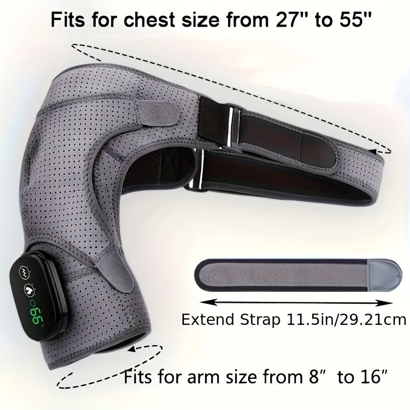 Wireless Heating Massager Shoulder Wrap 3 Heat Vibration
